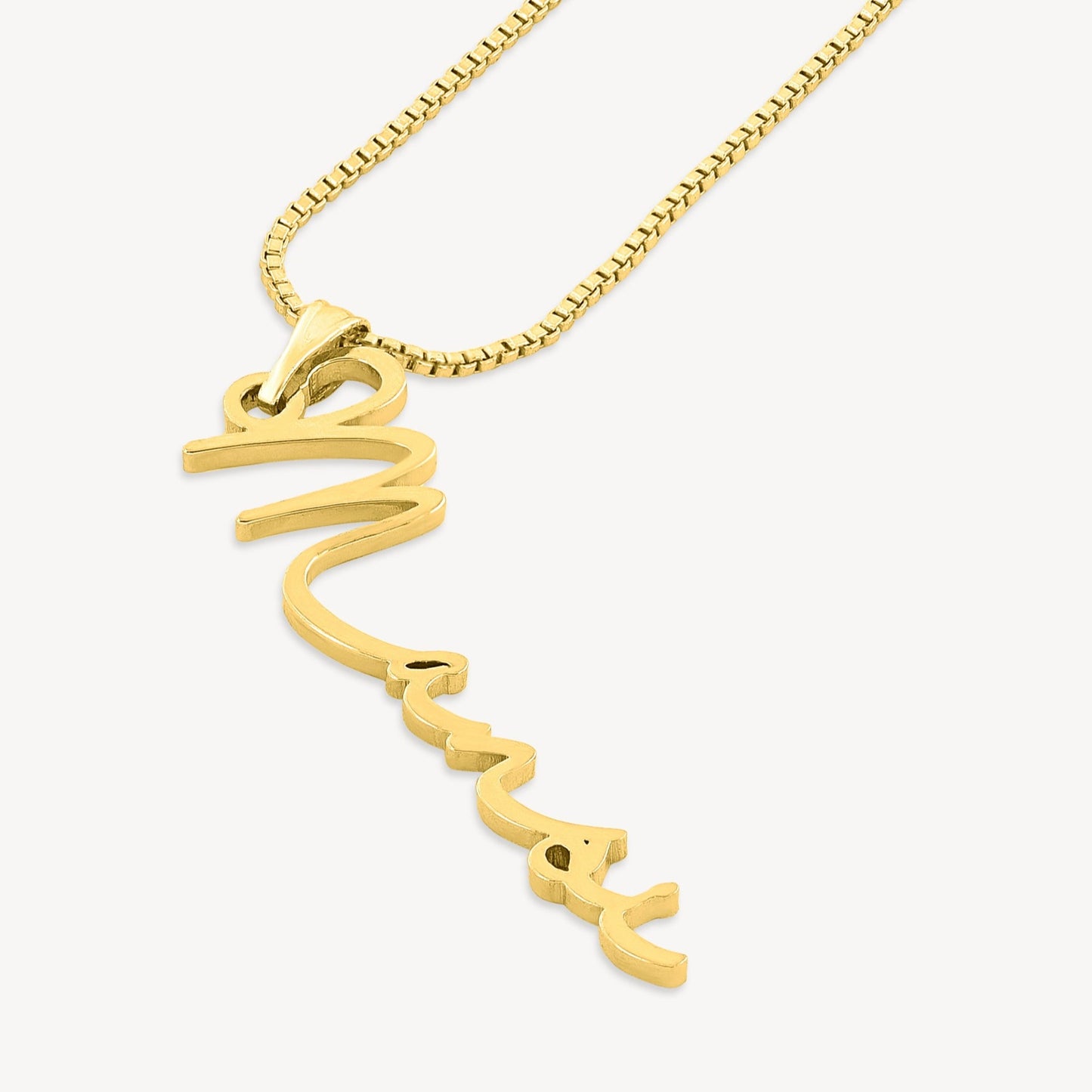 Vertical Signature Name Necklace
