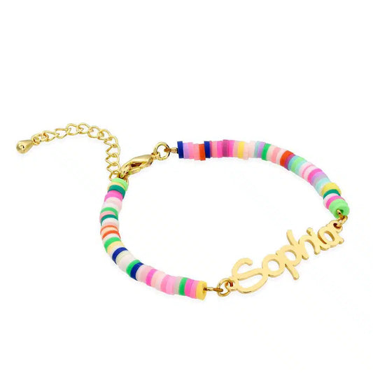 Rainbow Kids Name Bracelet