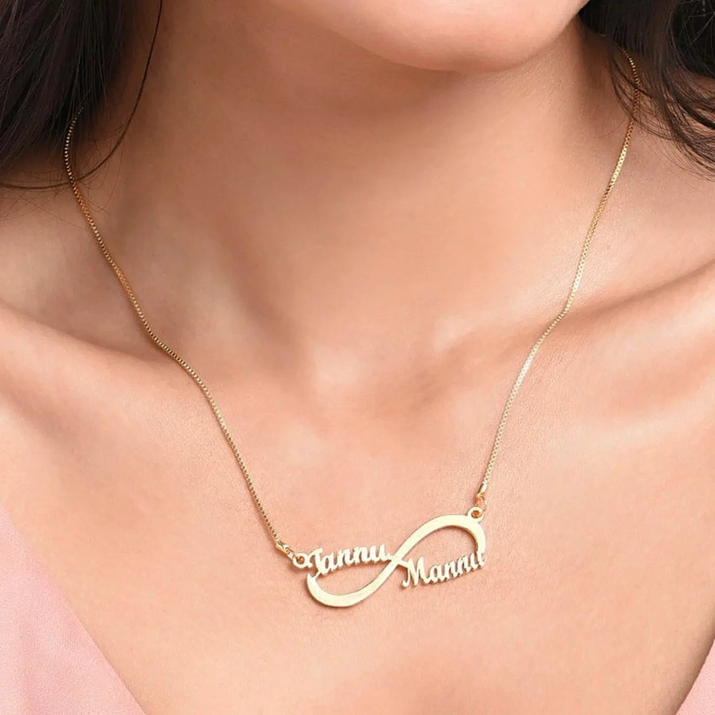 Couple Infinity Name Necklace