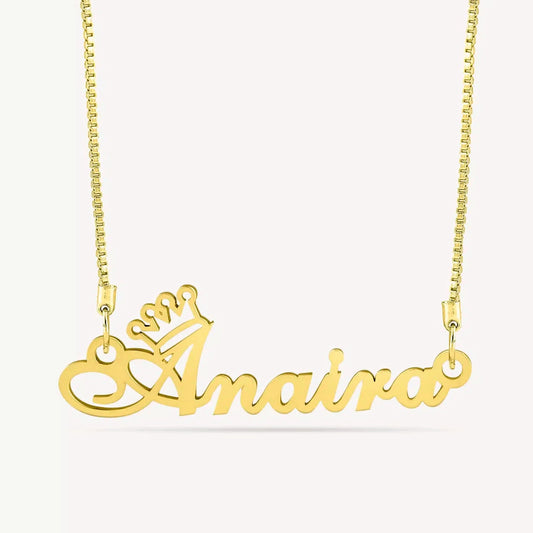 Signature Crown Name Necklace