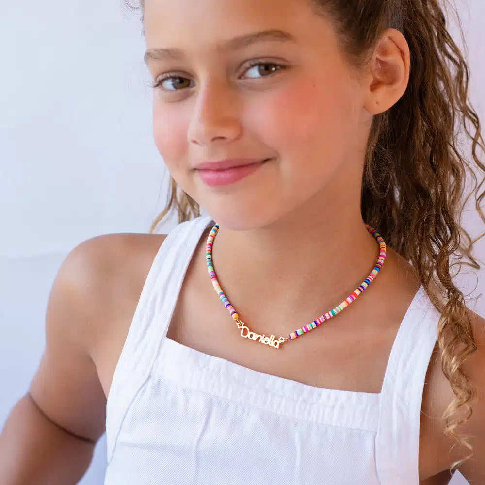 Rainbow Kids Name Necklace